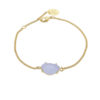 Gold bracelet with blue stone