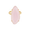 Gold ring with pink stone