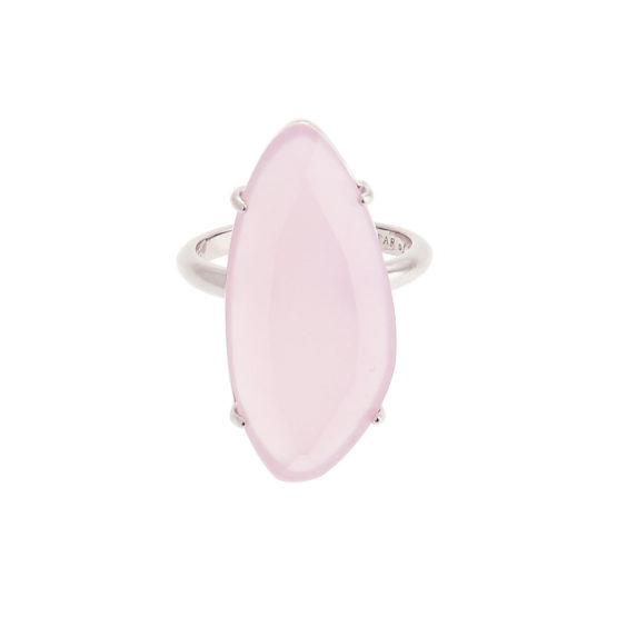 Silver ring with pink stone